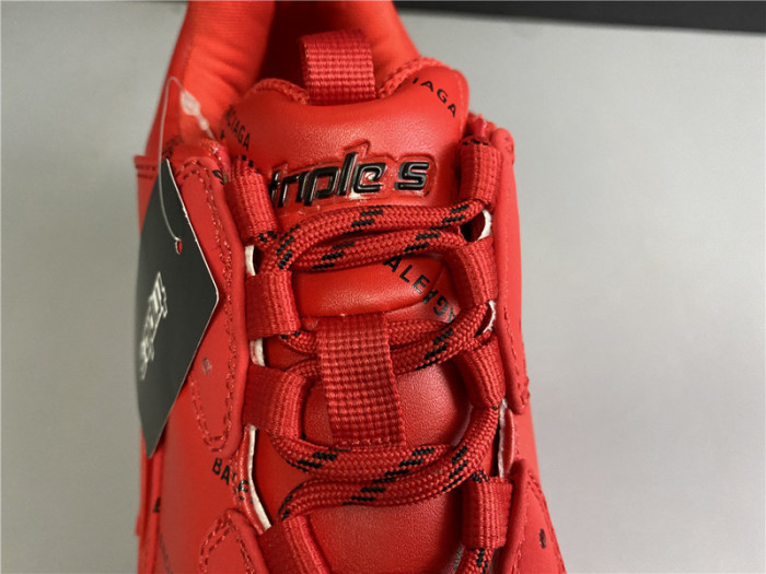 BLEN Triple S red balenciaga letter 541624 W09OL 380