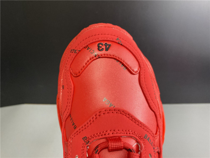 BLEN Triple S red balenciaga letter 541624 W09OL 380
